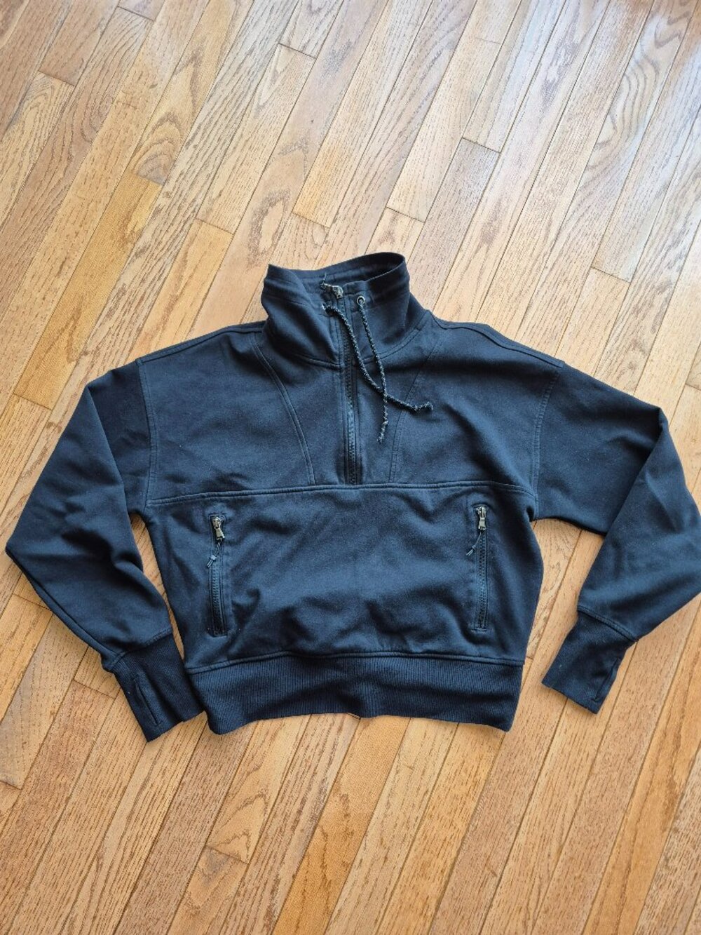 Old Navy Dynamic Fleece Half-Zip Sweatshirt Black Medium